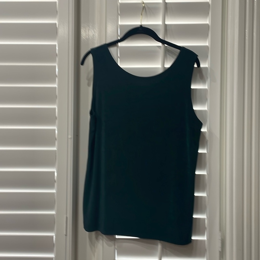 Chico’s Dark Jade Tank Size 2, (12/14).